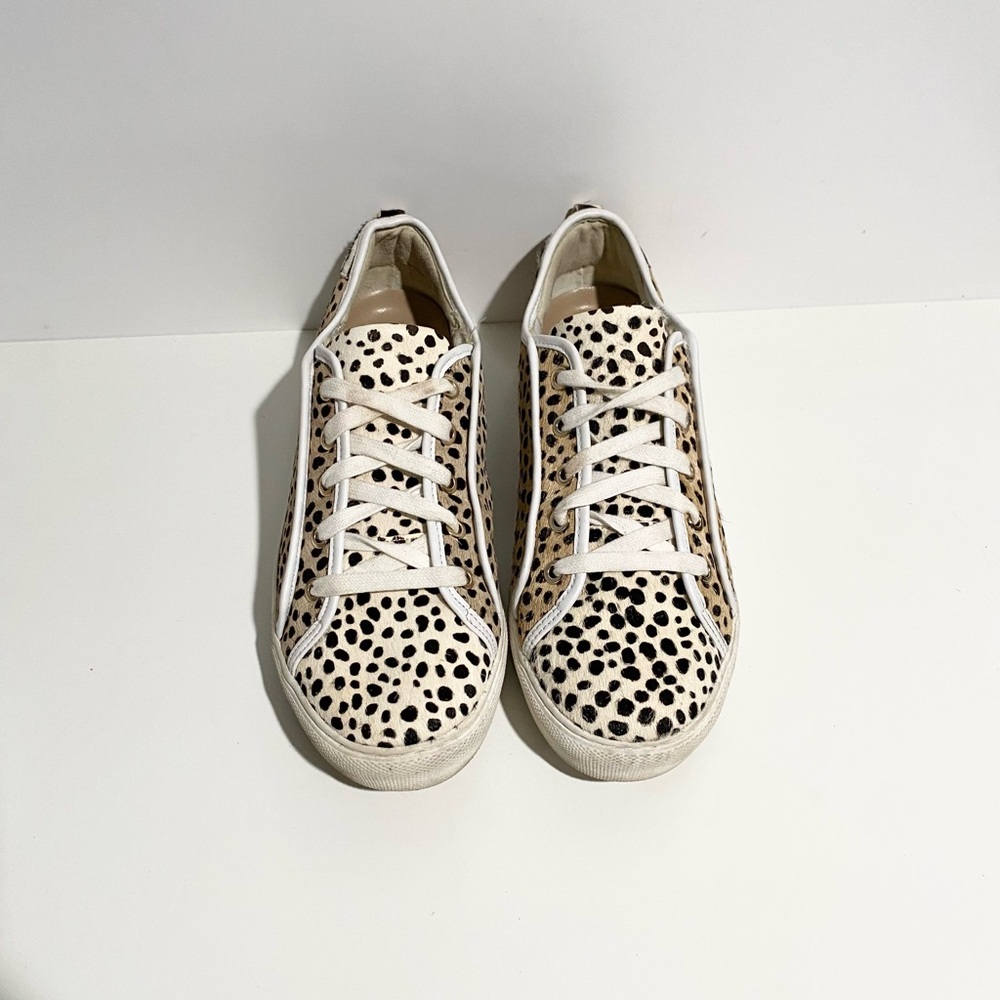 Ann Taylor Women's Leopard Print Sneakers Natalia Spotted Haircalf - Picture 3 of 11